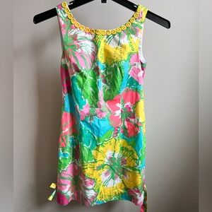 NWT Lilly Pulitzer Pastel spring Easter Floral Dress size 00 100% cotton